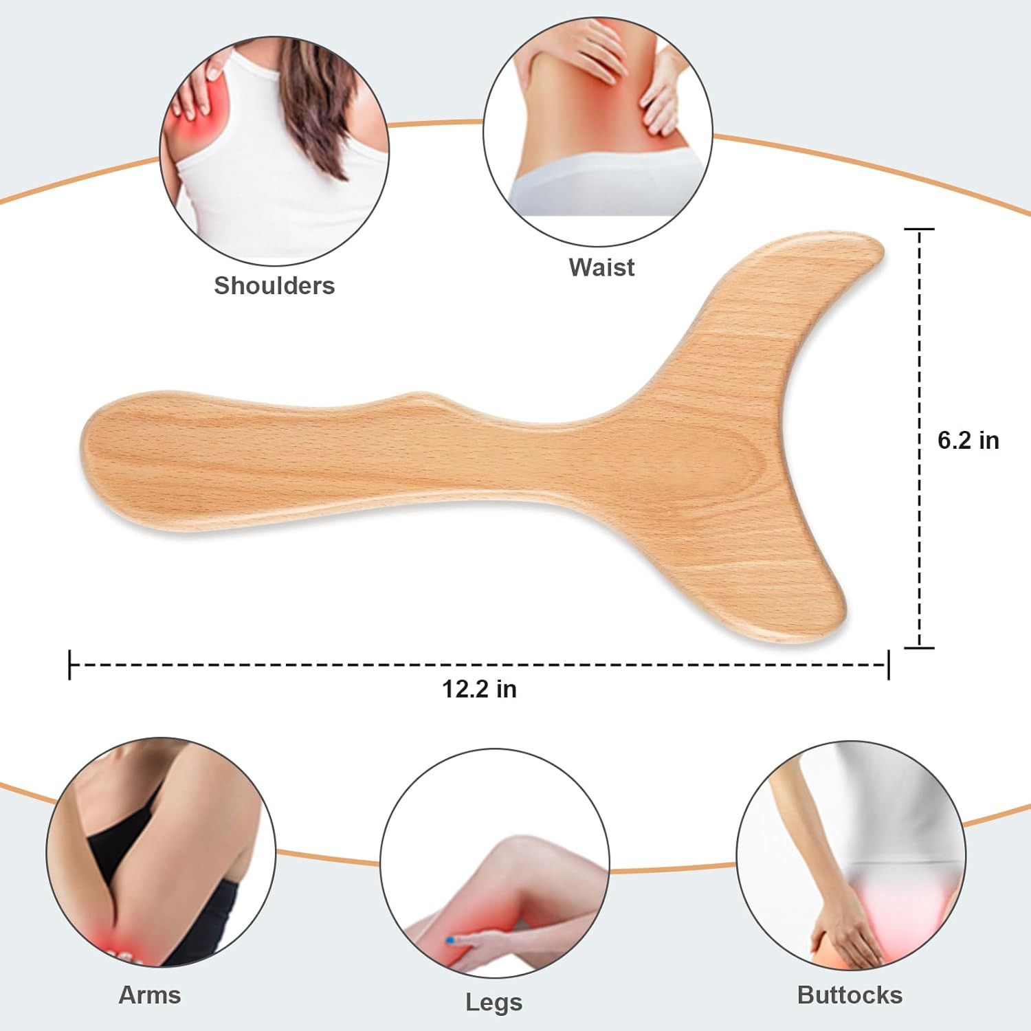 Wood Therapy Massage Tools Wooden Lymphatic Drainage Massager Cellulite Remover