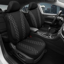 Autositzbezüge passend für Audi A1 8X (Schwarz-Weiß) | Vordersitze | Prime