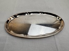 Kleines ovales Versilbertes Tablett Vintage / Gebrauchsspuren