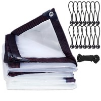 3X5M Wasserdicht Transparent Plane Mit öSen,Abdeckplane Baufolie,Regenschutz ...
