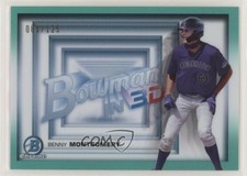 2022 Bowman Bowman in 3-D! Aqua Refractor 81/125 Benny Montgomery #B3D-19 s3g