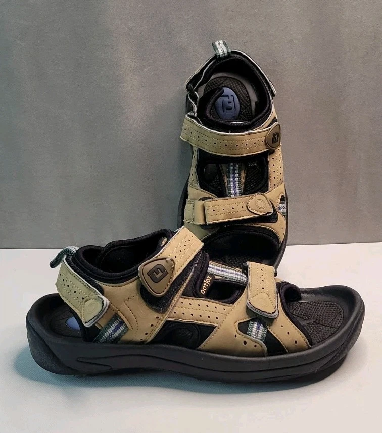 Footjoy Greenjoys Brown Leather Golf Sandals with Adjustable Heel Strap Sz 10 Men main image 3