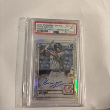 2020 Bowman Chrome Prospect Autographs Chris Gittens CPA-CG Refractor /499 PSA 9