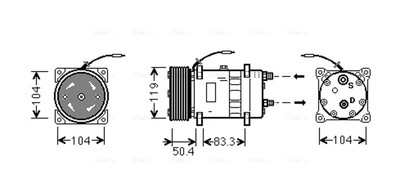 Kompressor, Klimaanlage AVA QUALITY COOLING UVAK058