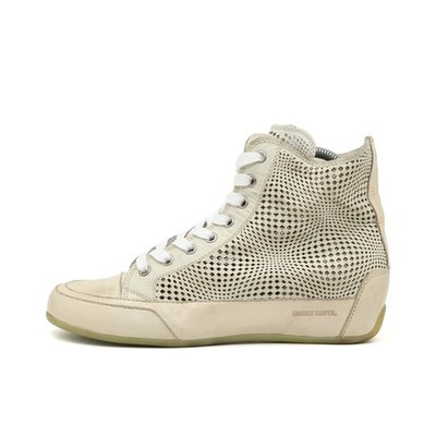 Candice Cooper Damen Leder Sneaker Beige Knöchelhoch Top High-Top EU 37