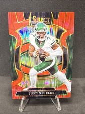 2025 Panini Select Justin Fields#75 Concourse [Red Prizm Shock] /249