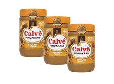 3 X PINDAKAAS MET NOTEN - ERDNUSSBUTTER MIT ERDNUSSSTÜCKEN - 3X650g (GESAMT 1950