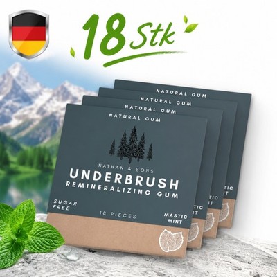 18x Mastic Mint Underbrush Remineralisierendes Kaugummi mit Nano-Hydroxylapatit