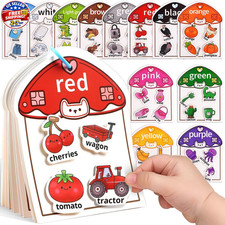 Montessori Busy Book Color Sorting Toys for Toddlers 2-4, Educational Preschool