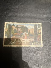 Garden Showing Campanario Ruin of Stone Church San Juan Capistrano CA Postcard