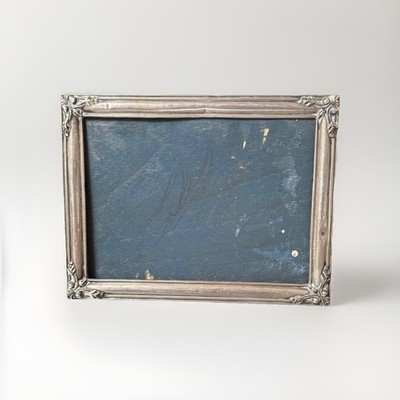 Vintage Peruvian 925 Sterling Silver Wooden Chavin Picture Frame Photo 8 x 6''