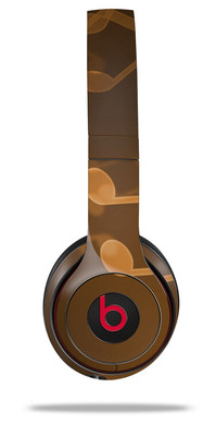 Skin Wrap for Beats Solo Wireless 2 3 4 Bokeh Music Orange SKIN ONLY