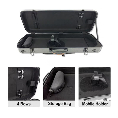 16 Inch Black Viola Case Hard Shell Carbon Fiber Viola Box with Music Score Bag