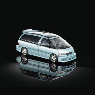 1/64 Blue Previa Tarago Diecast Alloy Car Model for Collection