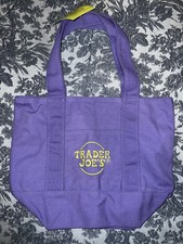 Trader Joe's Mini Canvas Tote Bag Halloween Limited Edition Purple