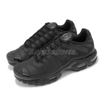 Nike Air Max Plus Triple Black Men Casual Lifestyle Shoes Sneakers 