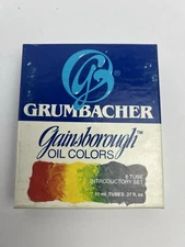 Vintage Grumbacher Gainsborough 306 Box , Oil Paint Tubes 11cc , 6ea UNUSED!