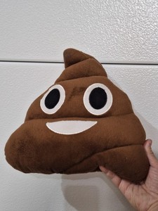 Poop Poo Emoji Plush Pillow Brown 14 X 12 Pillow Expressions Pre owned