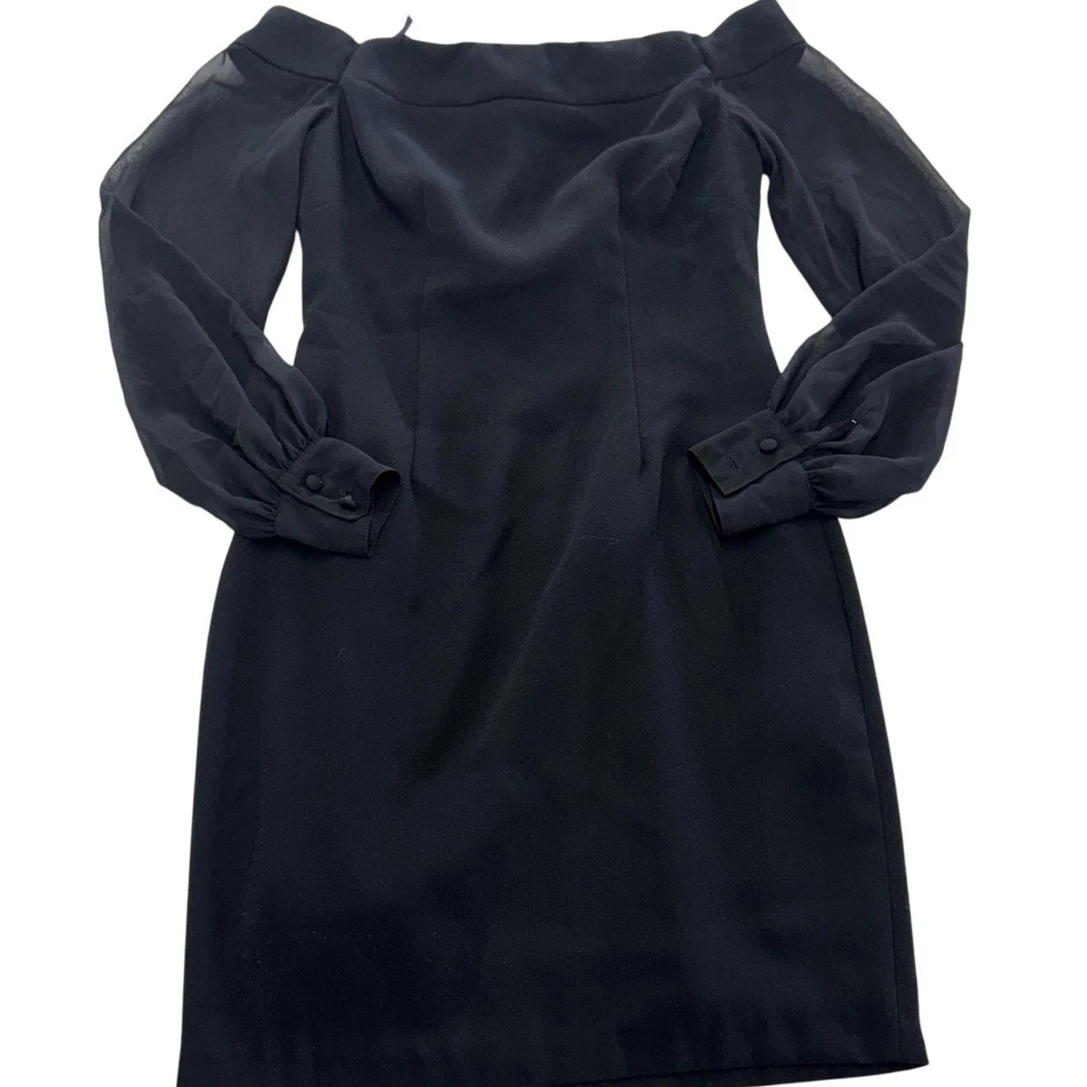 aidan mattox long sleeve dress Aidan by Aidan Mattox Crew Neck Illusion Long Sleeve Zipper Back Crepe –  Curated Brands