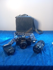 Praktica BCA 35mm Electronic Camera With Flash, Carry Case And one Spare Lenses