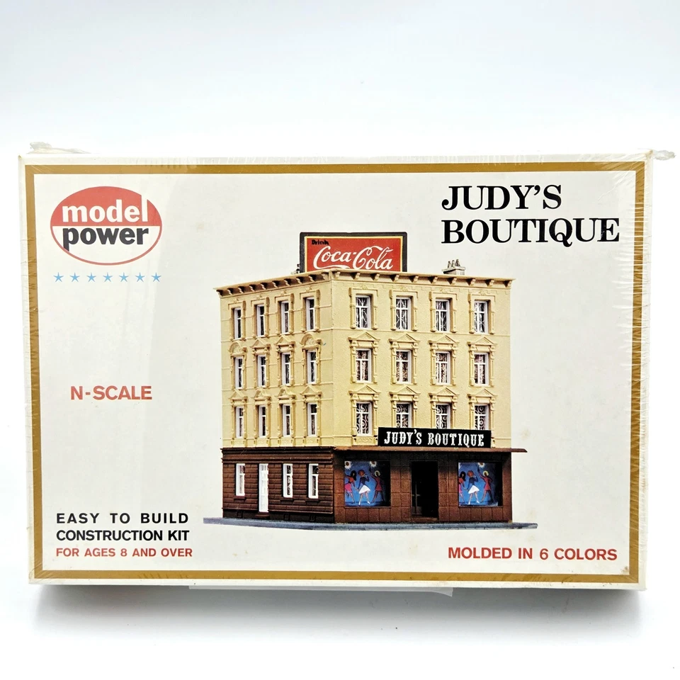 Model Power 1531 N Scale Judy's Boutique Sealed Model Building Kit W Germany New - Image 2 of 4