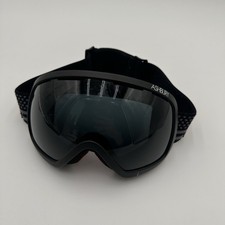 Ashbury Snowboard Ski Goggles Black Triangle Dark Smoke Lens Black Gray