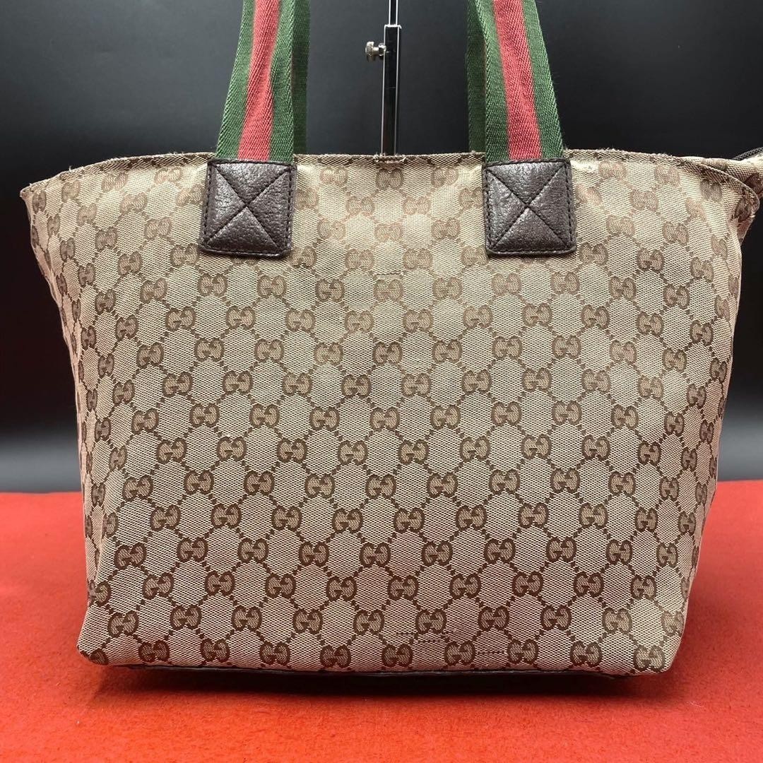 Gucci Sherry Line GG Pattern Beige Pre-Owned Handbag