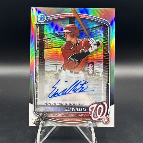 Eli Willits [Image Variation] #CPA-EW 2025 Bowman Draft Chrome Prospect Autograph card