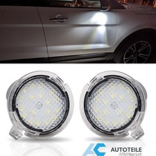 LED Side Mirror Puddle Lights For 2009-2014 Ford F150 11-23 Explorer White Light