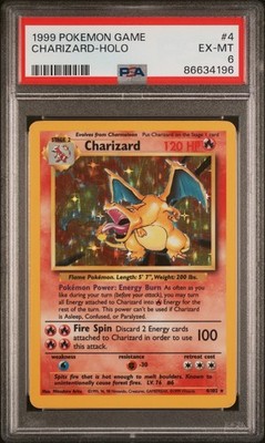 1999 Pokémon TCG Charizard Holo Rare Card 4/102 PSA 6 | eBay