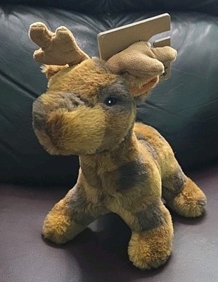 Pally Paws 12'' Deer Dog Toy w/ Squeaker Brown Checkered Z0524 New