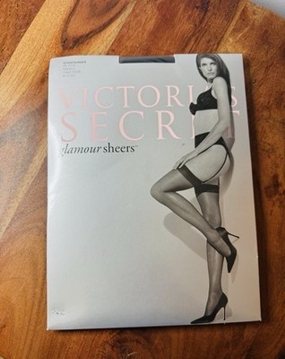 Victoria s Secret Glamour Sheers 2 Pair Stockings Black Size Small