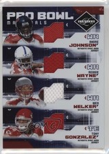 2009 Donruss Limited Pro Bowl Materials Quads Andre Johnson Reggie Wayne 1r22