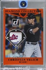 2017 Panini Donruss Diamond Collection Black 1/1 Christian Yelich #DC-CY 2u3