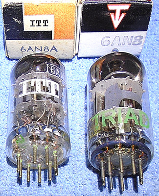 2 NOS 6AN8A Vacuum Tubes for Vintage Audio Amps and PreAmps