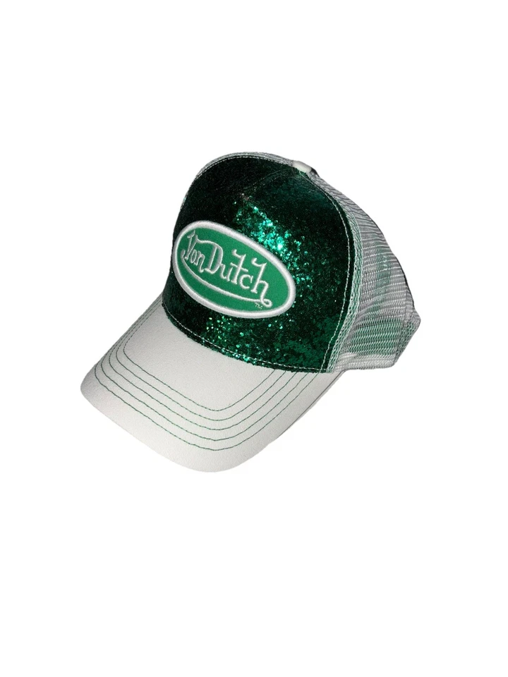 Sombrero Von Dutch - Verde Brillo Camionero Snapback - Sombrero Para Mujer Diseñador 3 IZQUIERDO NUEVO Foto 2 de 4