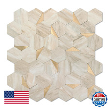 OYASIMI 10-Sheets Hexagon Peel & Stick Backsplash Tile for Kitchen Wall Heat Res