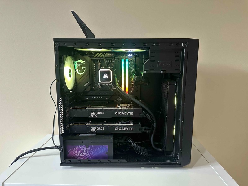 AI/LLM Workstation PC Dual RTX 3090 48GB VRAM Ryzen 9 9900X 64GB DDR5 2TB NVMe