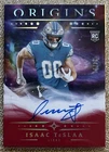 2025 Origins Isaac TeSlaa RC Rookie On Card Autograph Auto # 24/99 Detroit Lions