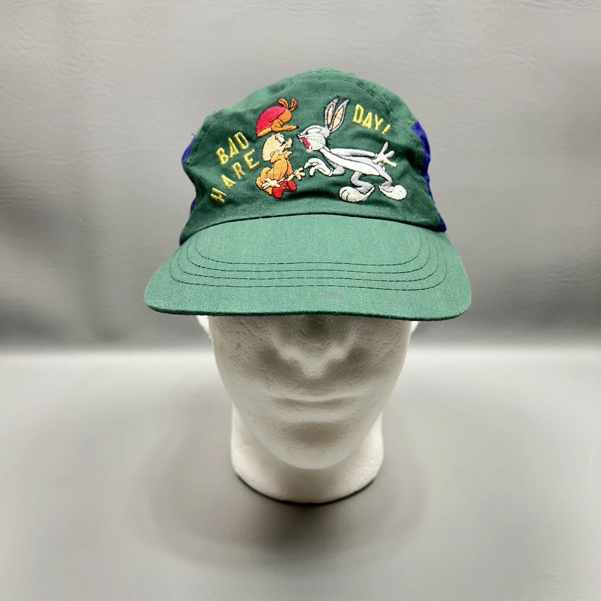 Vintage 90s Warner Bros Bugs Bunny Embroidered Denim Green Baseball Cap Warner Brothers-Looney Tunes Bugs Bunny Embroidered Baseball  main image 2