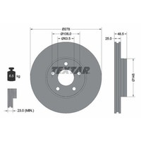 Textar 92237703 Bremsscheibe Vorderachse FüR Ford (Changan) Ford Usa