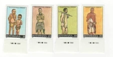 Botswana 1990 - Traditional Dress - Set of 4 Stamps - Scott #476-9 - MNH
