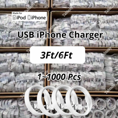 USB Charger Cable Data Cord 3/6Ft Lot For iPhone 6 7 8 Plus X XS XR 11 12 13 14