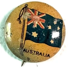 1896 Celluloid 7/8" Pinback Button Flags of the World BELGIUM