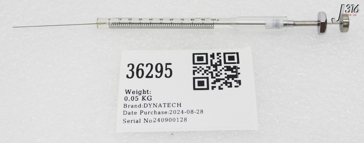 36295 WATERS SYRINGE PRESSURE LOK, 100UL, P/N: 110025 (NEW) 27651
