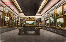 SACRAMENTO, CALIFORNIA - CRACKER ART GALLERY INTERIOR - 1907 - OLD POSTCARD