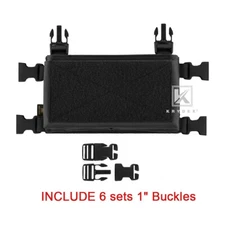 KRYDEX Tactical Placard Micro Fight Chassis for Chest Rig Plate Carrier Black