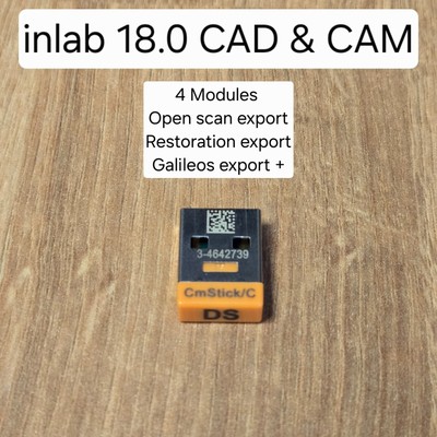 DENTSPLY SIRONA Inlab 18.0 CAD & CAM USB + Interface Module!