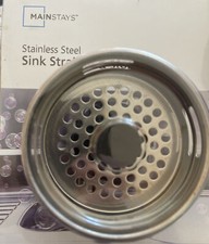 NEW 3.1in Mainstays Sink Strainer Stopper Stainless Steel Silver,Dishwasher Safe