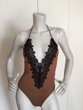 Blue Life Mirage Halter One Piece Swim Suit Cacao SIZE XS